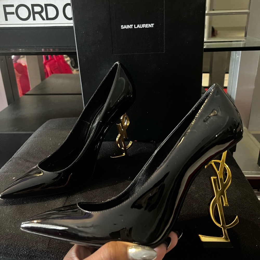 YSL POINTED TOE OPYUM HEELS